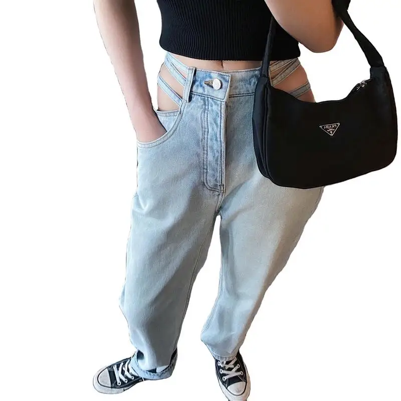 T5130 весна/лето 2020 новые сексуальные брюки для отдыха с дырочками джинсы джокер