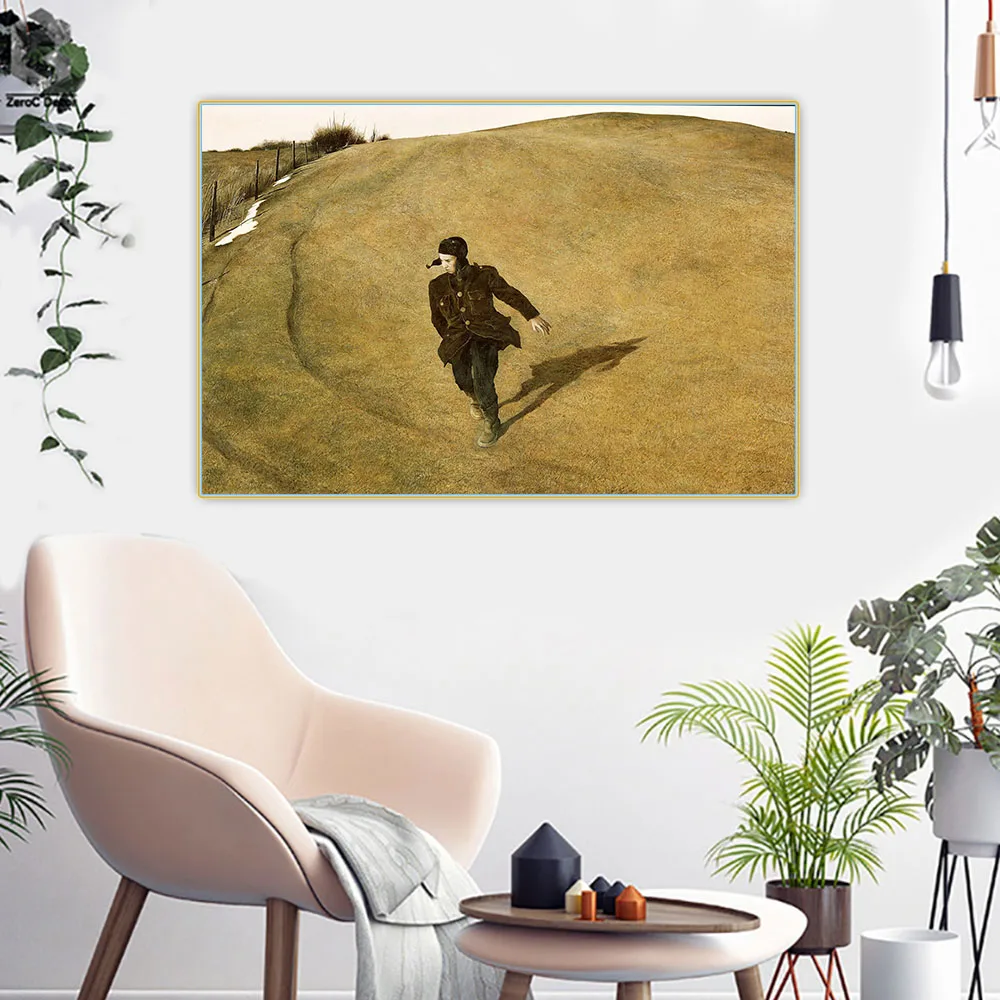 

Andrew Wyeth " Winter 1946 " Canvas Oil Painting Artwork Picture Poster Aesthetics Wall Decor Home Living Room Decoration