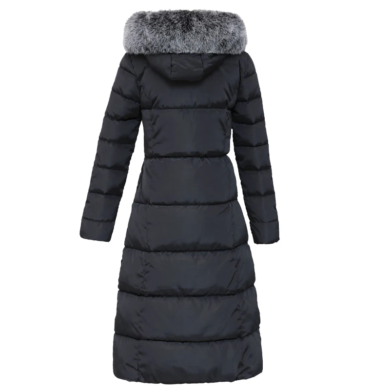 Женская куртка-парка сезон внесезонное пальто с большим меховым воротником