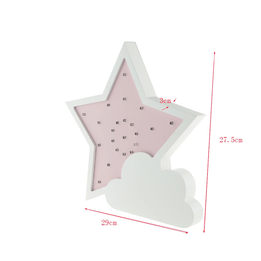 Милый ночник в виде облака звезды светодиодный 3D светильник подарок для детей