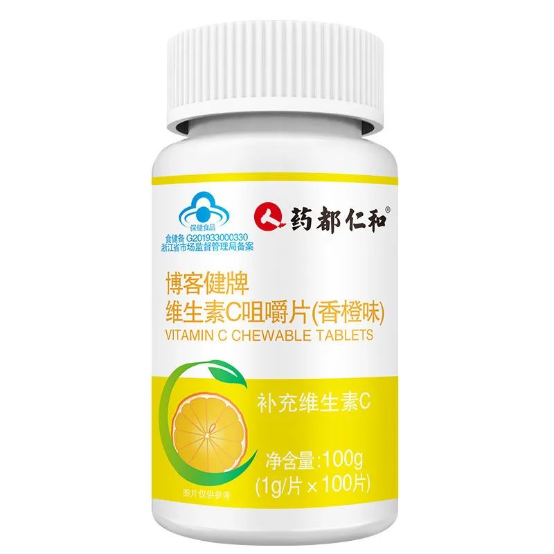 Renhe блог Цзянь бренд витамин с жевательные планшеты (оранжевый аромат) 1 г/планшет