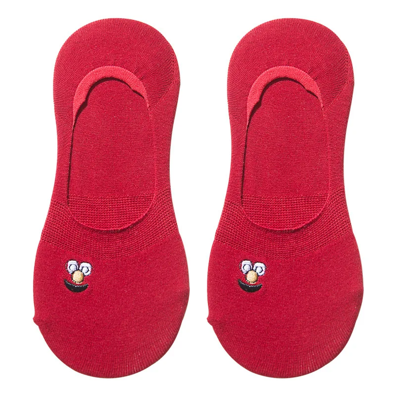 Женские летние модные невидимые короткие носки 35 42 милые Мультяшные Веселые