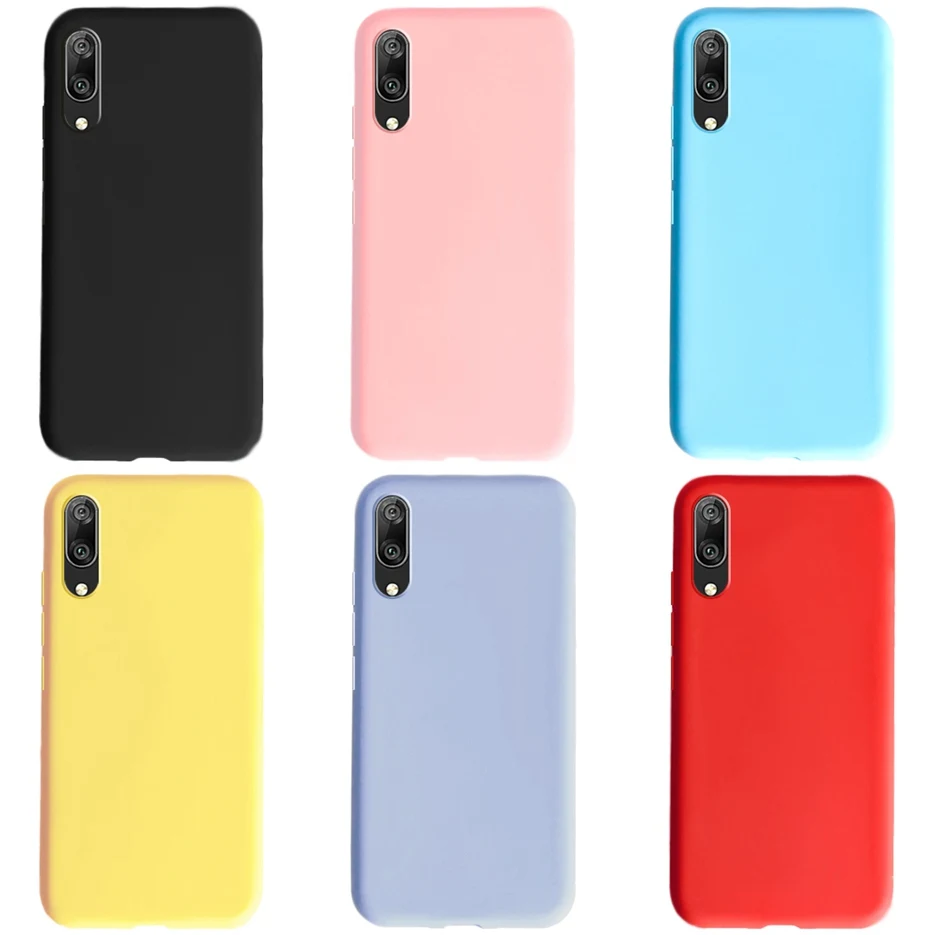 Милый чехол карамельного цвета для Huawei Y7 Pro 2019 полный Чехол мягкая задняя крышка