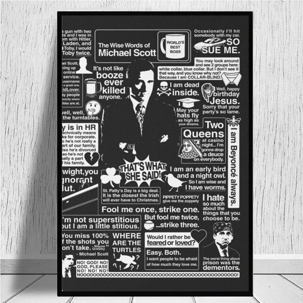 Изображения на холсте мудрые слова Майкла Картина плакат Современное украшение