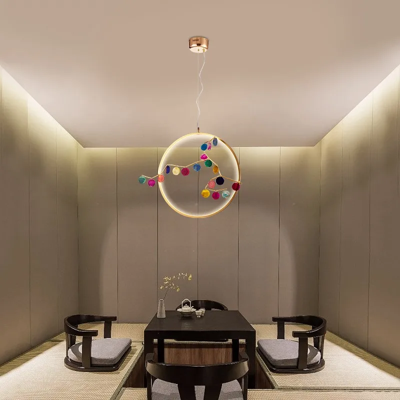 Подвесной светильник с цветным агатом лампа для гостиной прикроватного столика