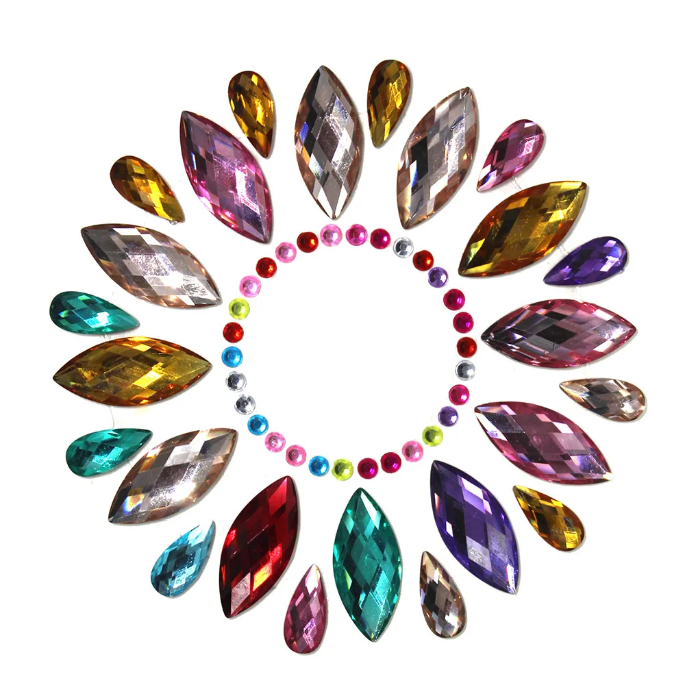 3D-Наклейки для пупка с кристаллами наклейки танца живота блестящие стразы