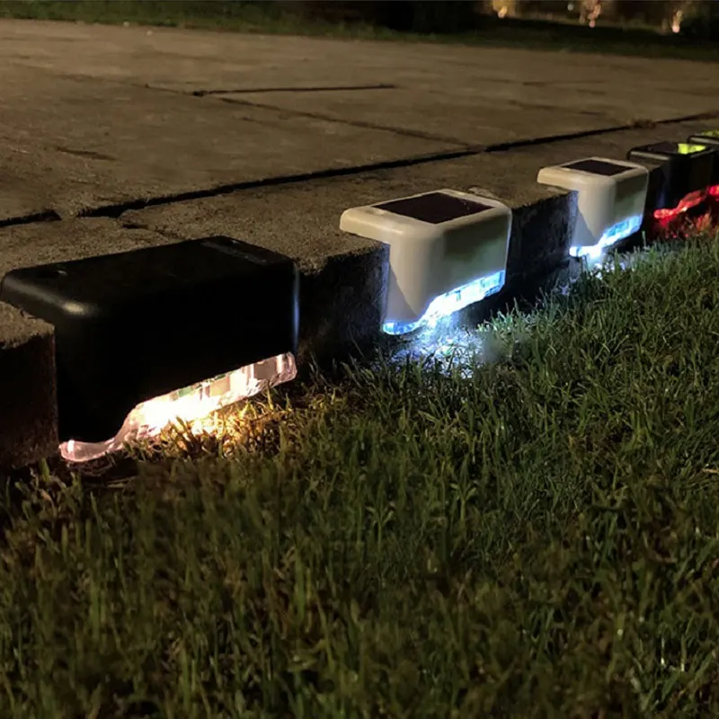16/12pcs Led Лестницы забор лампы Открытый Патио Водонепроницаемый теплый белый RGB