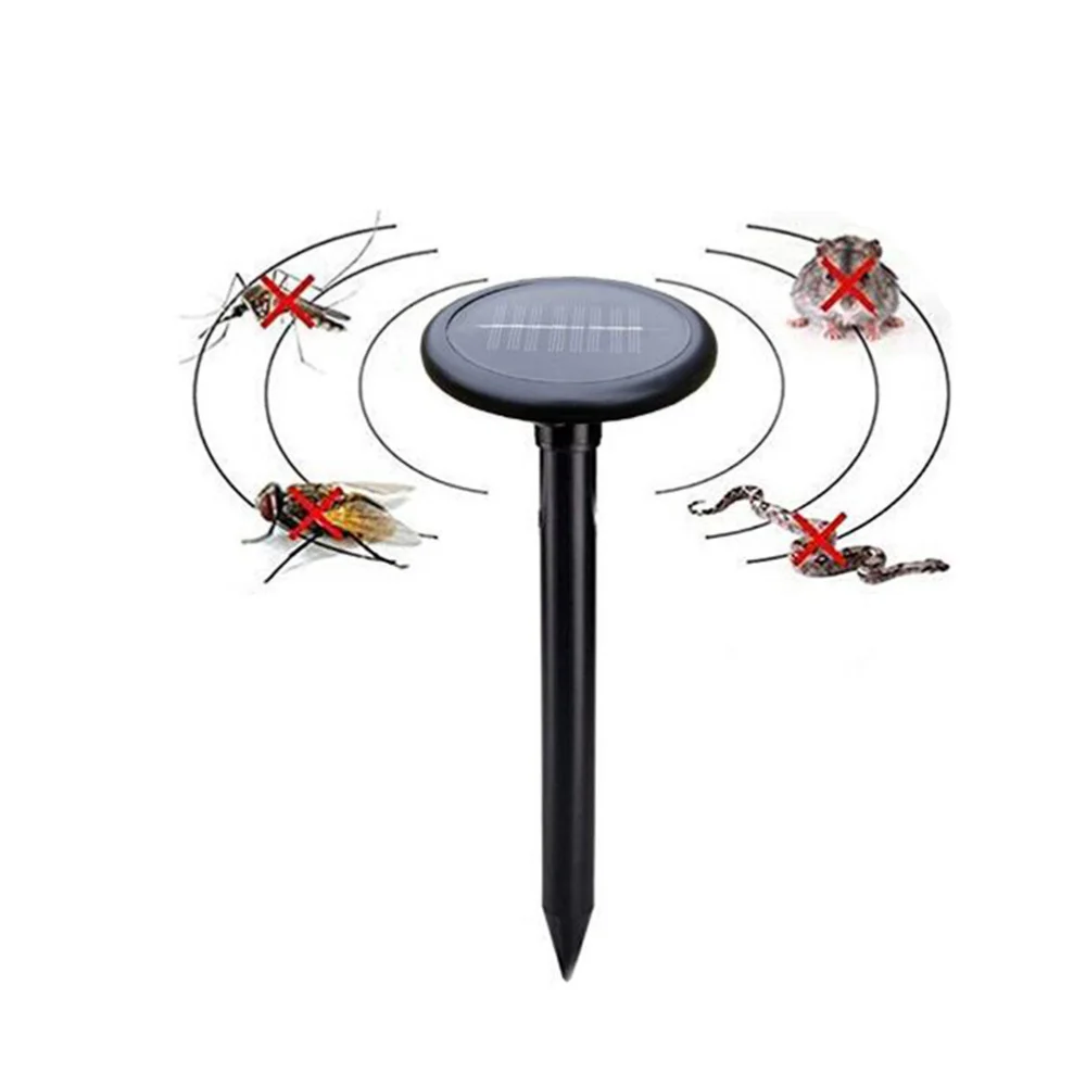

2PCS Solar Ultrasonic Expeller Ground Plug Outdoor Insect Repellent Device Waterproof Animal Deterrent Insect Repeller (Bl