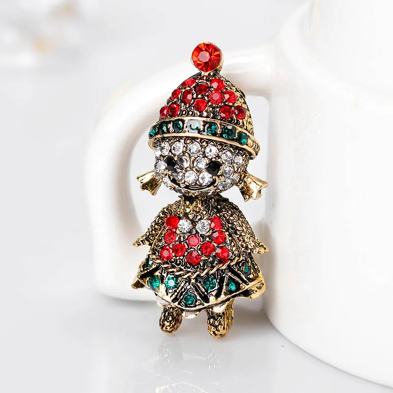 Новые стильные броши рождественские украшения елка сапог Деда Мороза брошь