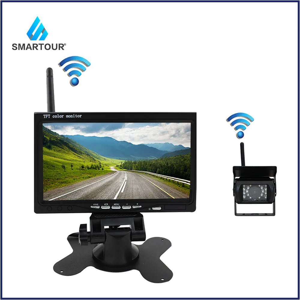 Smartour беспроводная камера заднего вида ИК ночного видения " автомобильный монитор для грузовика автобуса каравана RV Ван трейлера камера заднего вида