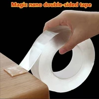 clear transparent magic nano tape washable reusable double sided tape adhesive no trace paste removable glue cleanable household