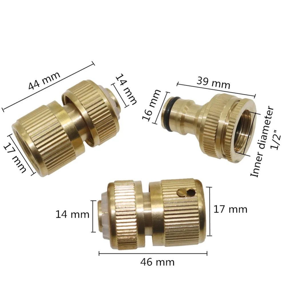 

Fitting Brass Connector Tool G1/2'' G3/4''double-joint 3Pc Tap Set Garden