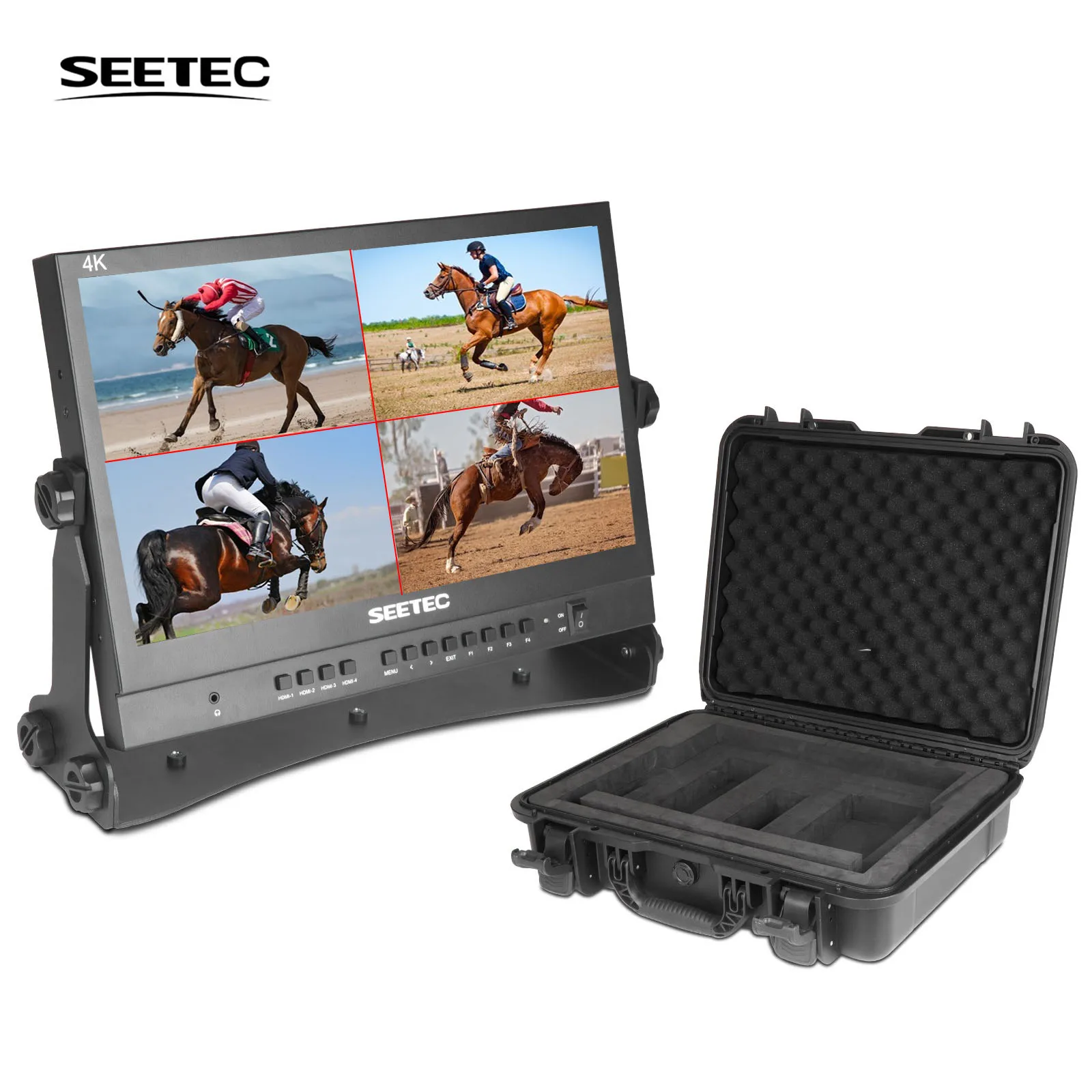 

SEETEC ATEM156 Live Streaming Broadcast Director Monitor 15.6 Inch Quad Split Display for ATEM Mini/Pro Studio Television