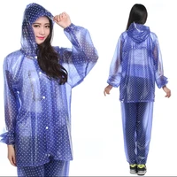 transparent adult rain coat suit men women pants rain coat waterproof plastic poncho chubasqueros household merchandises eb5yy