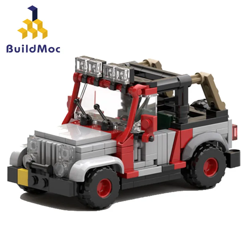 Buildmoc &quotМир Юрского периода&quot Автомобильный парк Сити классического автомобиля