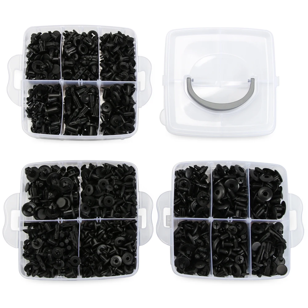 620 шт. разнообразные автомобильные крепежные зажимы фиксаторы заклепки для Seat Leon