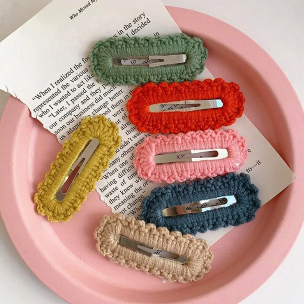 Головной убор шерсть заколка для волос цветная волна ВВ Ретро стиль дикая челка