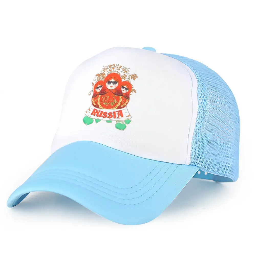 Русский Matryoshka узор козырьки светильник из хлопка синего цвета с рисунком