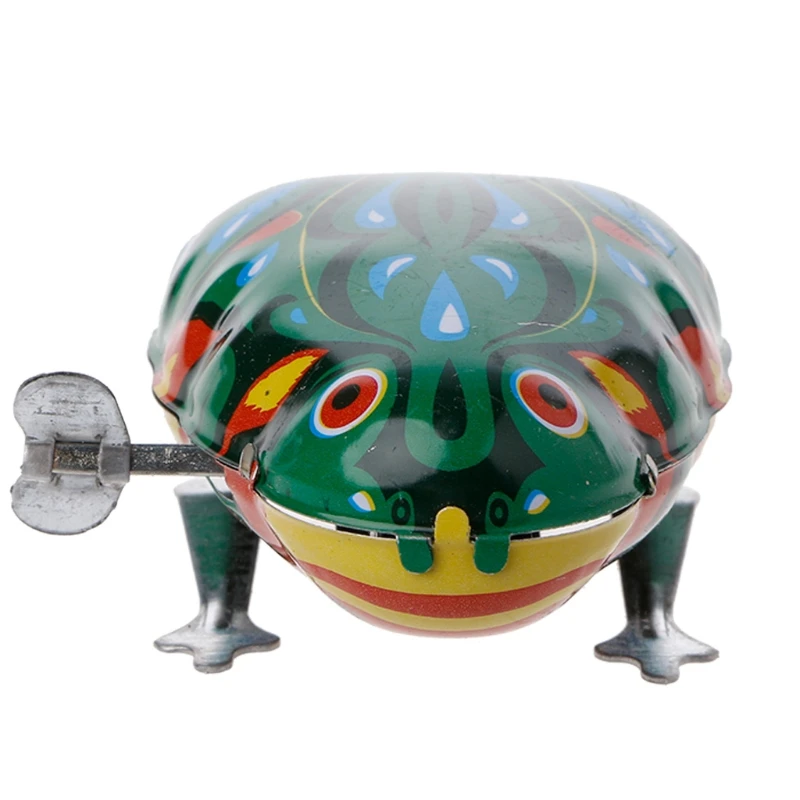 

Metal Wind-up Jumping Frog Clockwork Tin Toys Children Funny Game Vintage Doll