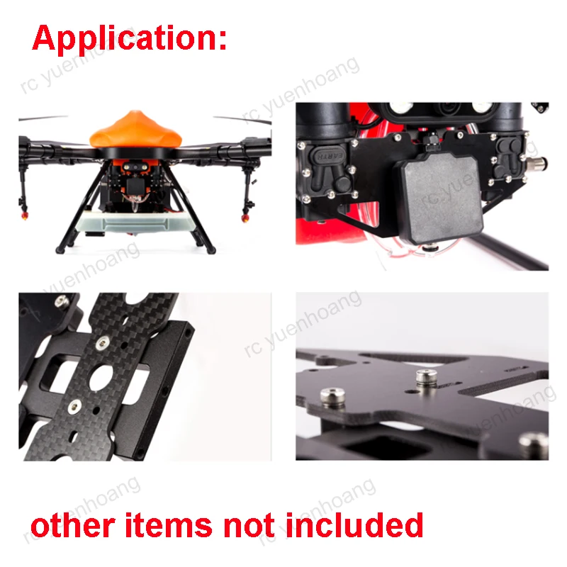 

1PC Water Pump/Front Camera/Radar Fixed Plate Glass Fiber Aluminum Alloy Mount Board for RC Plant Agriculture UAV Drone Parts