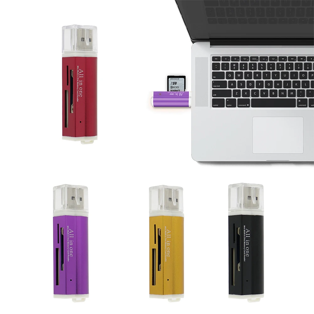 Все в одном USB 2 0 мульти кард ридер памяти для Micro Card /TF M2 MMC SDHC MS Duo мини размер и