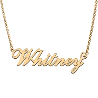 whitney name tag necklace personalized pendant jewelry gifts for mom daughter girl friend birthday christmas party present