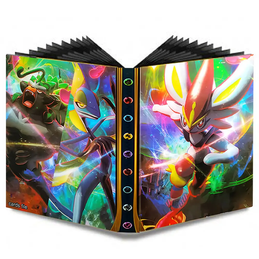 

240Pcs Cartoon Cool Pokemon Holder Album Toys Game Cards Album Collections Book Binder Folder Top Loaded List Toys Gift For Kids