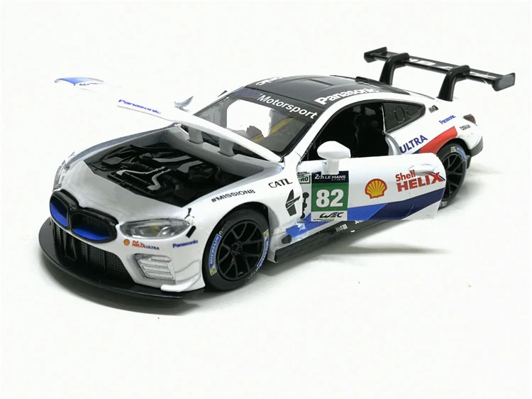 1:32 весы M8 GTE Ле-Ман Diecast металлические игрушечной модели со звуком светильник гоночный автомобиль тянуть обратно Развивающие детские игрушки коллекция