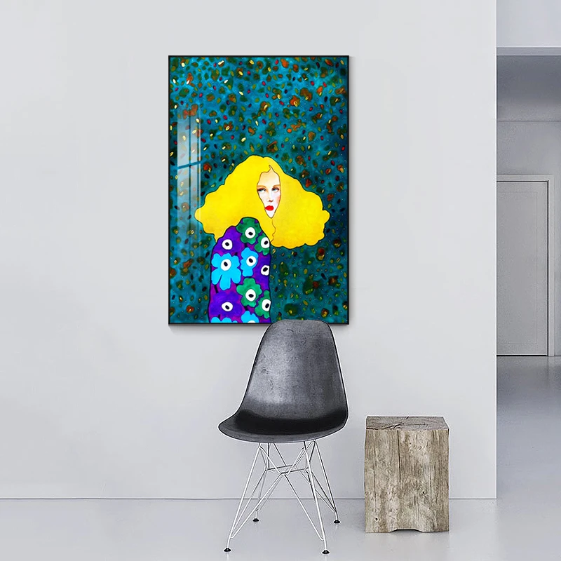 Скандинавский современный стиль рисование вручную персонажи красочный холст