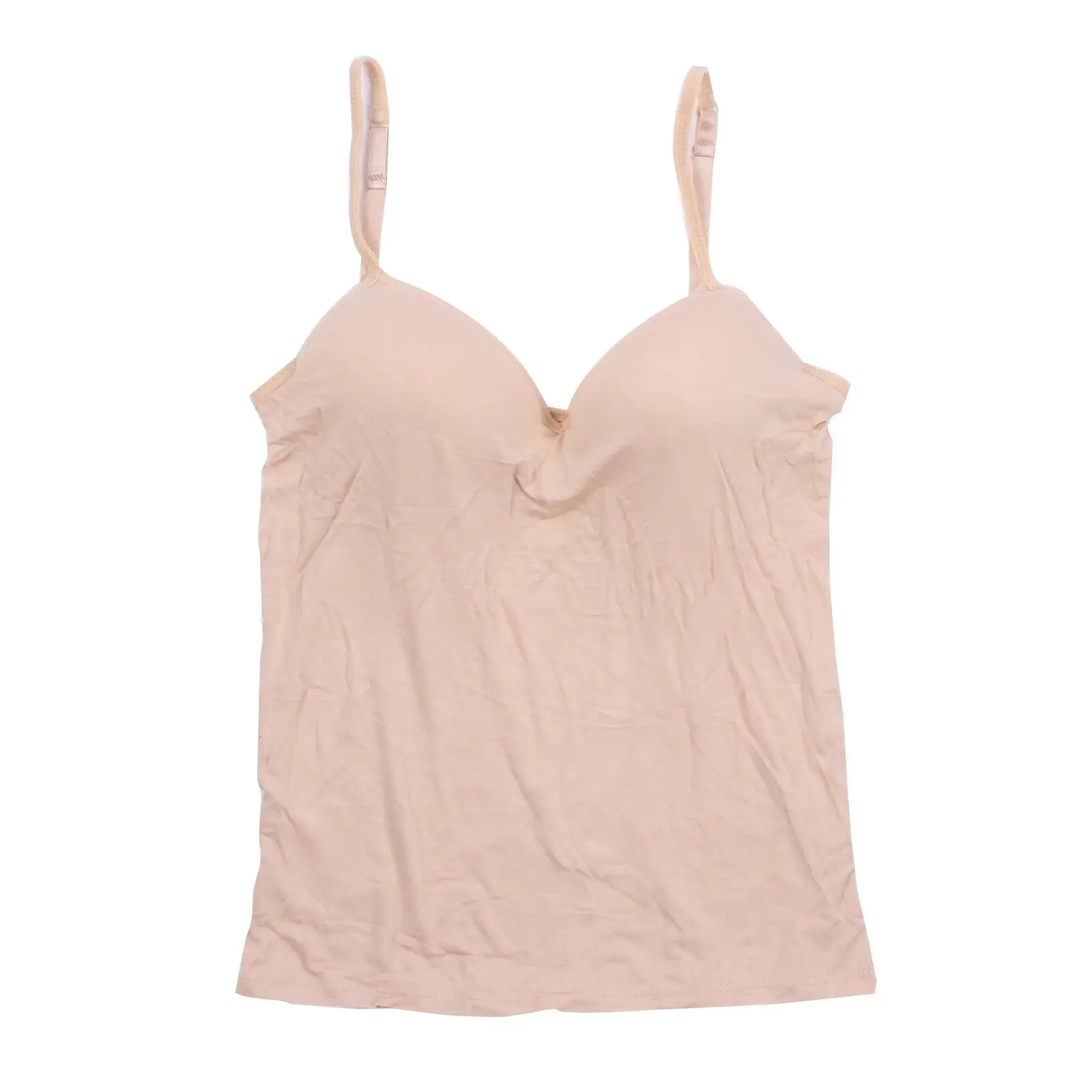 

Women Padded Bra Spaghetti Strap V Neck Vest Cami Tank Tops Shirt Blouse