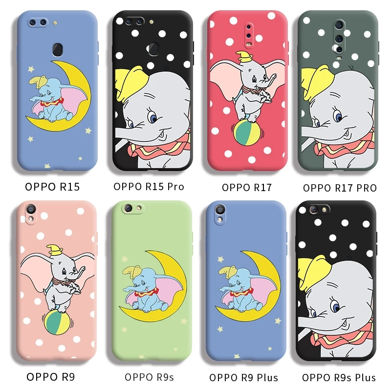 

For OPPO R15 R15 Pro R17 R17 PRO R9 R9s R9 Plus R9s Plus Case with Cute elephant pattern Back Cover silica gel casing