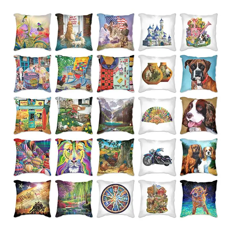 

Цветок Колибри воздушный шар Лев наволочка для подушки с узором чехол для подушки домашний диван Автомобильный стул новогодние