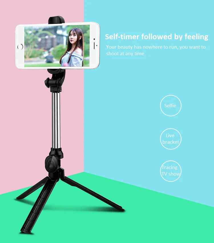 Портативный складной держатель штатива селфи палка Bluetooth контроллер телефон