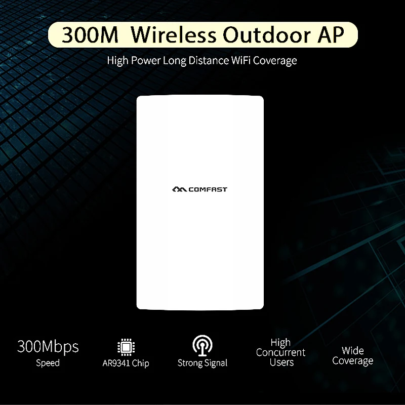 Com fast 300 Мбит/с 2 4 ГГц открытый беспроводной AP маршрутизатор Wifi усилитель сигнала