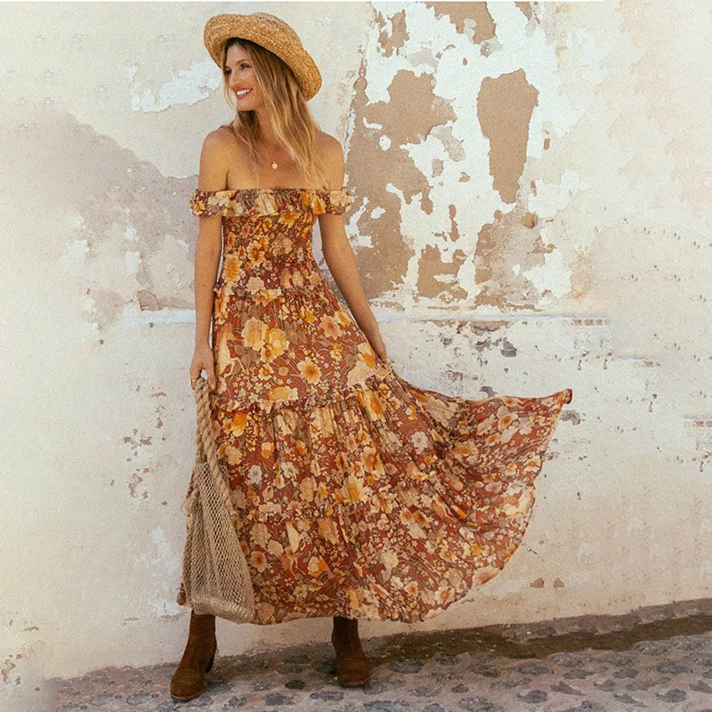Летние платья 2020 новое богемное платье миди Sehatle Повседневная Уличная пляжная