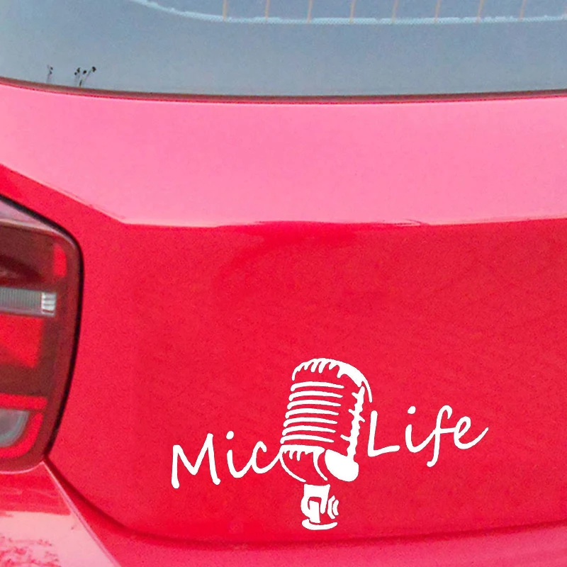 Наклейка Mic Life с микрофоном искусство картина наклейка виниловые декоративные