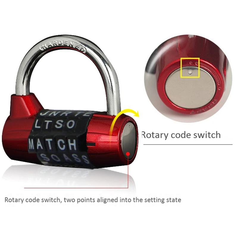 5 Letter Zinc Alloy Combination Padlock Code Password Lock Door Cabinet Drawer Bike Motorcycle Student Locker Locks | Безопасность и