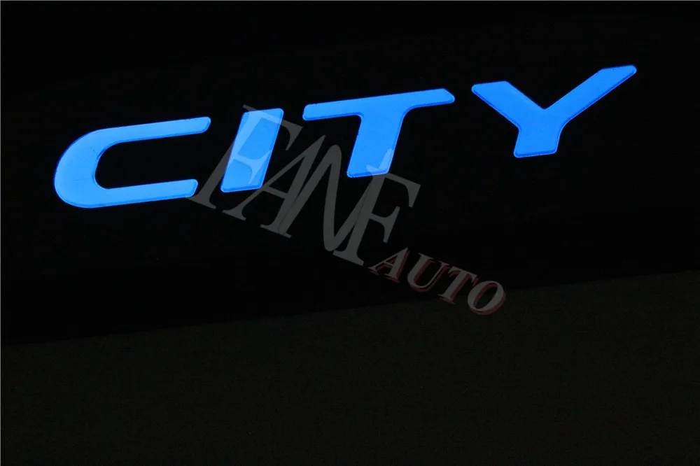 Стайлинг автомобиля светодиодная Накладка на порог из нержавеющей стали