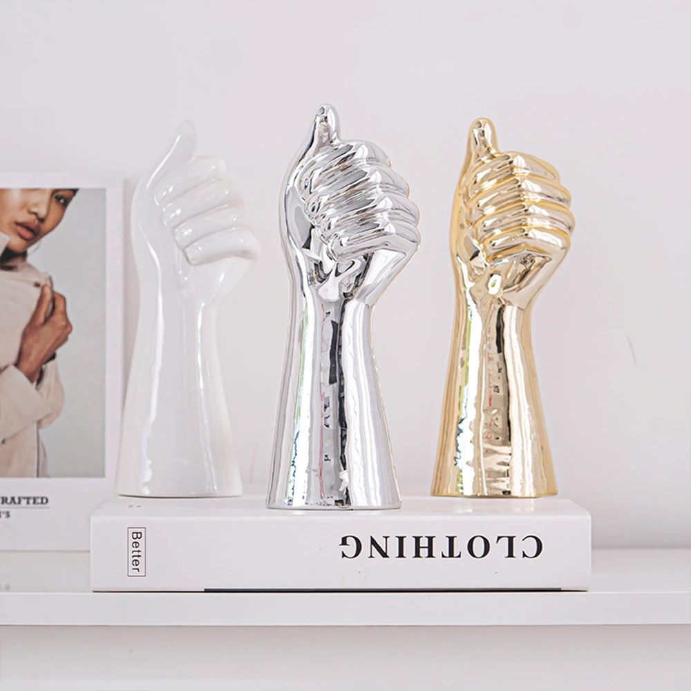 Скандинавская Золотая керамическая ваза ручная статуя для цветов украшение дома