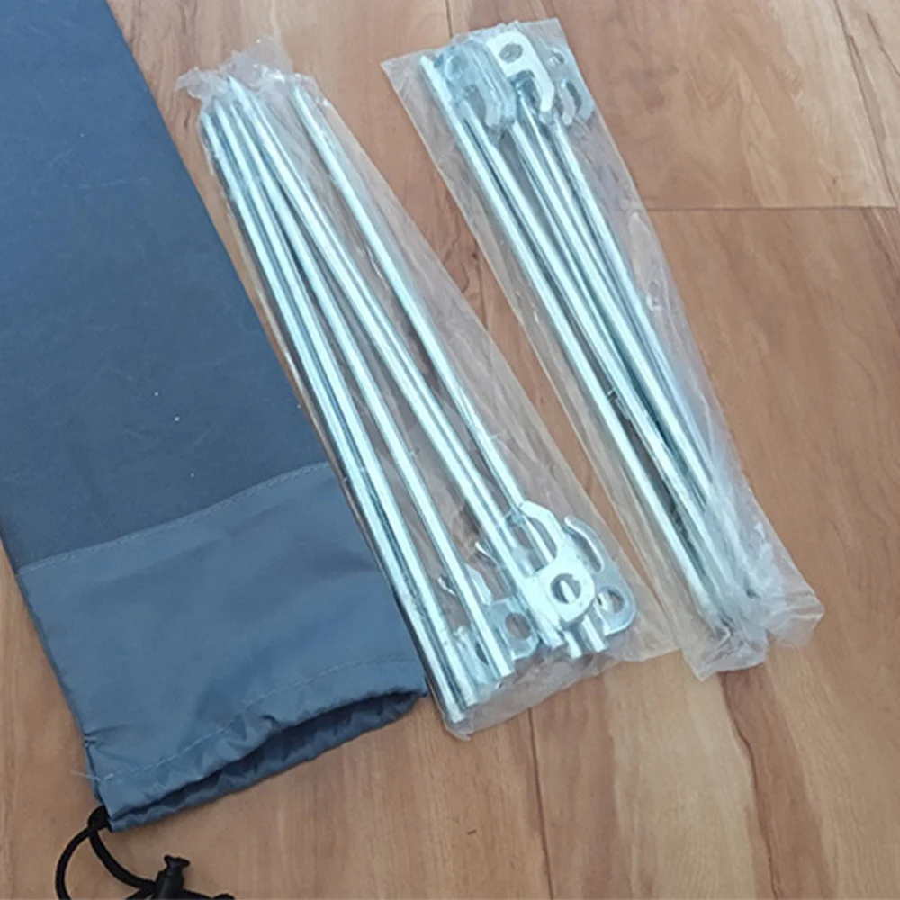 

4pcs Oxford Fabric Tent Pegs Bag Camping Tent Pegs Pocket Rope Folding Tote Bag