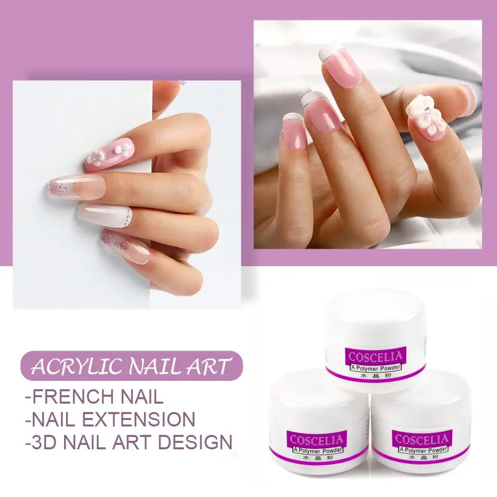 Акриловый порошок COSCELIA со склада в США набор типсов для ногтей инструменты