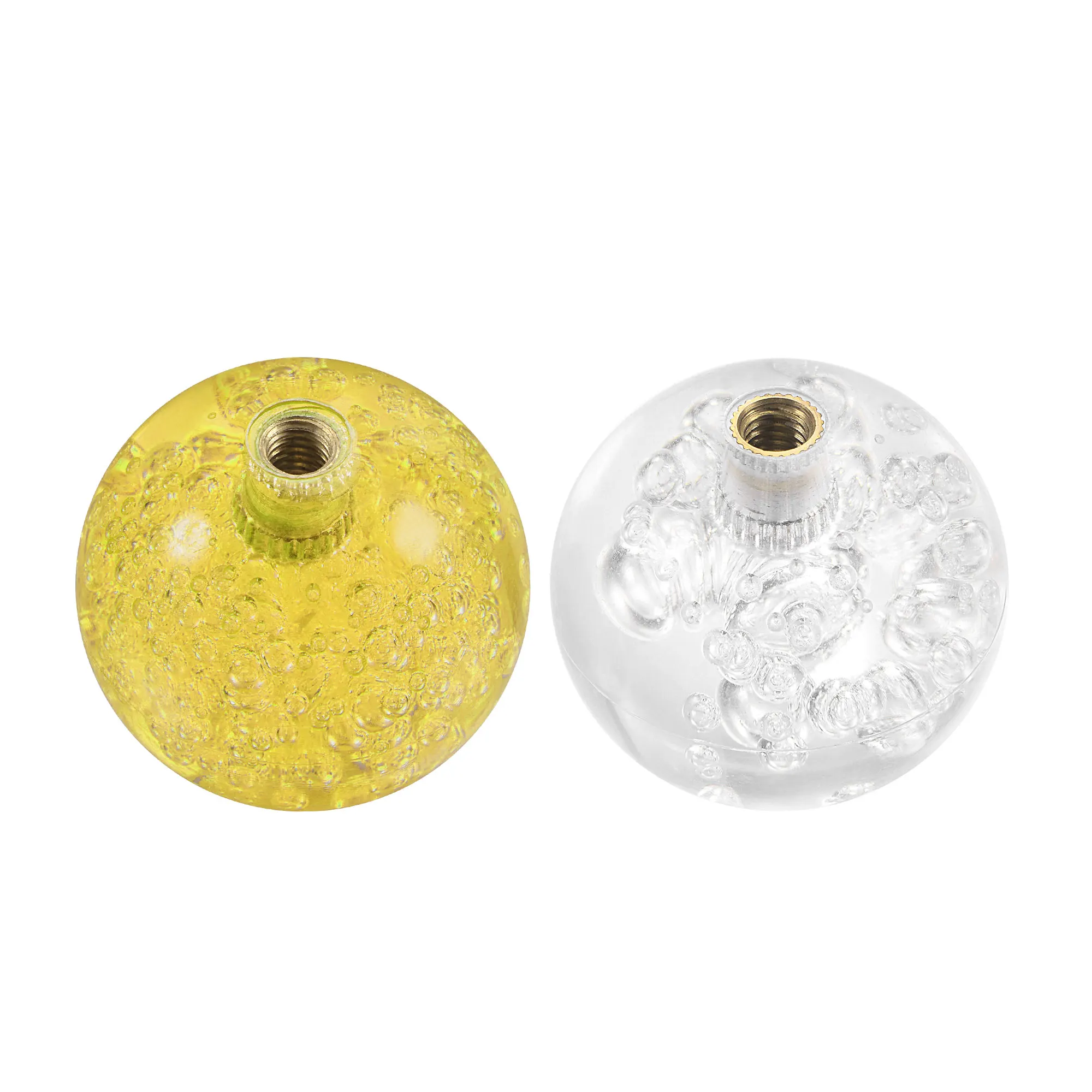 

Uxcell Joystick Handle Top Ball Head M6 Transparent/Yellow Easy to Install for Arcade Game Part