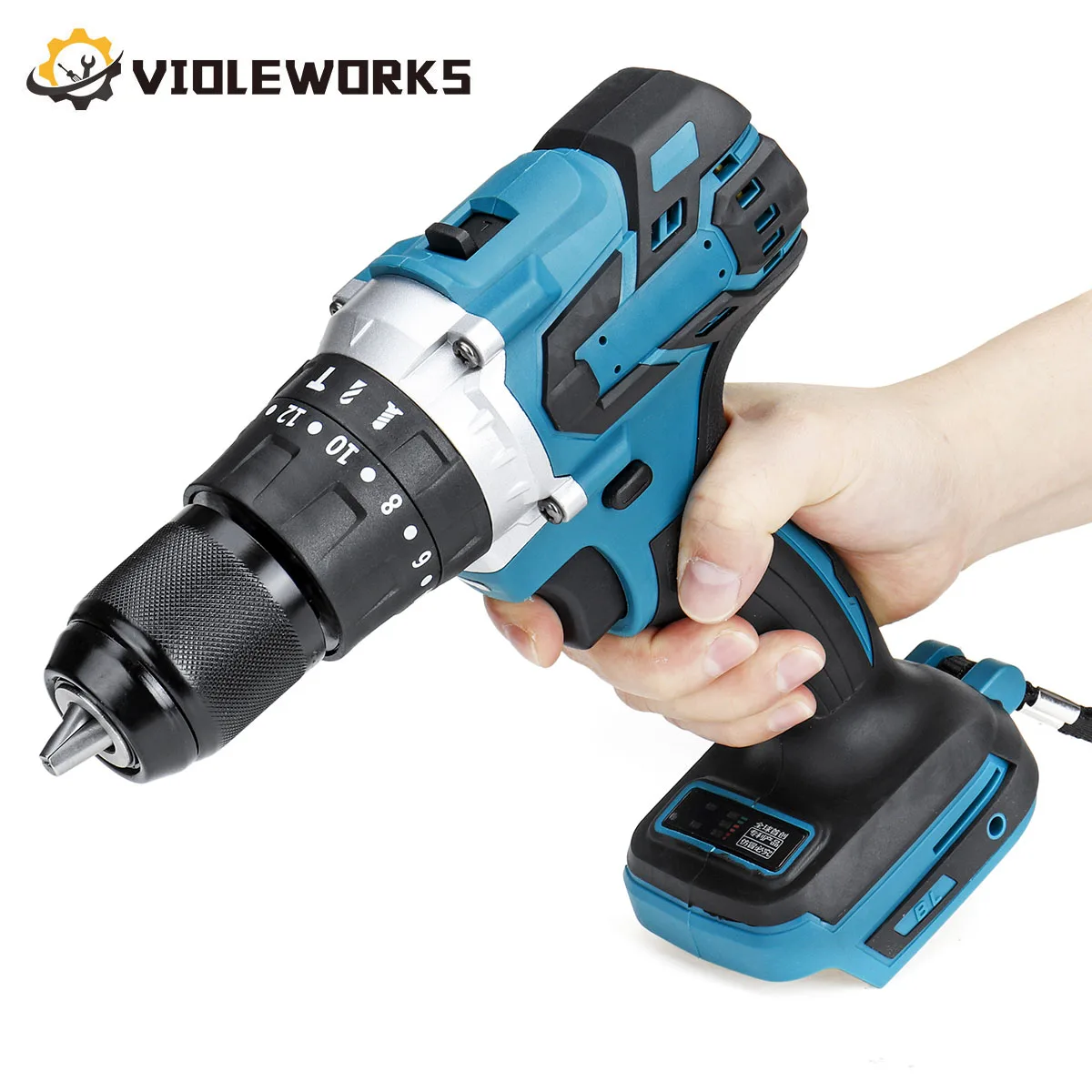 3 IN 1 Cordless Brushless Electric Drill Screwdriver 288VF Li-ion Battery 20+3 Torque Impact Hammer for Makita 18V | Инструменты