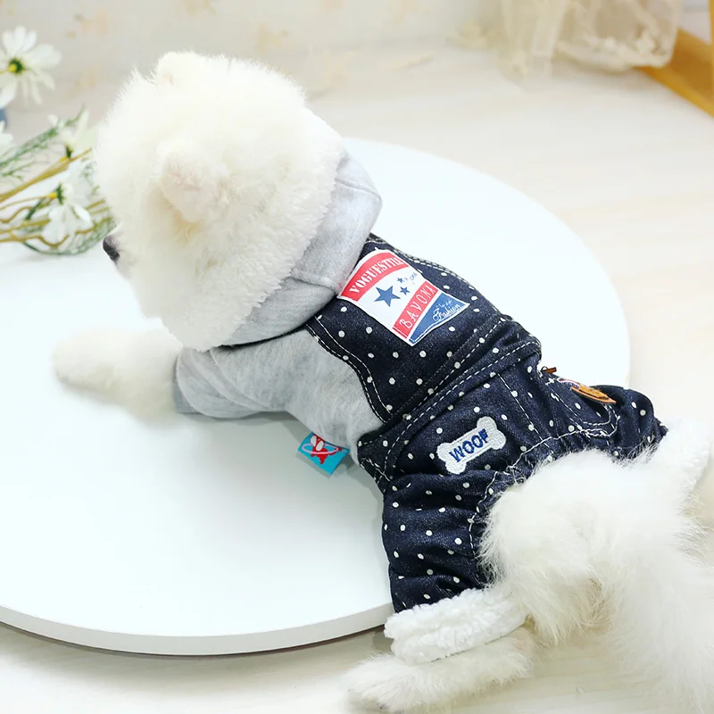 Одежда для собак PETCIRCLE плюшевый Померанский французский комбинезон бульдога