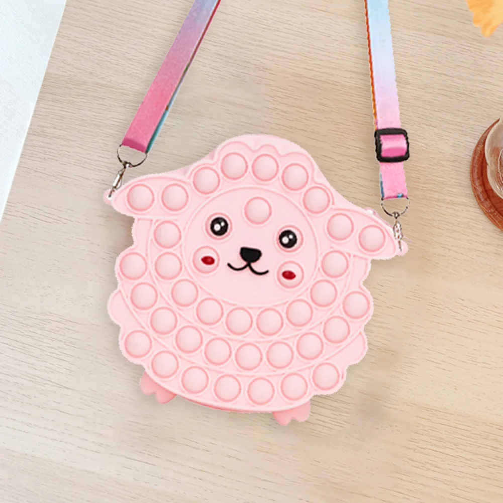 

Силиконовая пузырчатая сумка для хранения с овечкой, маленькая корзина, головоломка для снятия стресса с аутизмом, расслабляющие детские и...