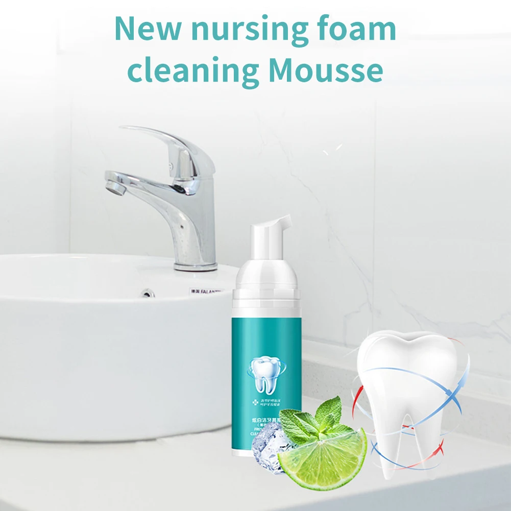 60 мл портативный дорожный Осветляющий мусс для чистки зубов зубной налет