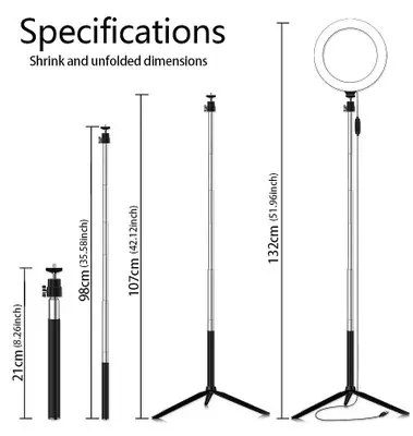 

LED Selfie Ring Light Studio Photography Photo Lights led ring Fill Light Tripod strand for Makeup mirror Youtube USB ring lamp