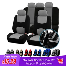 AUTOYOUTH Automobiles Seat Covers Full Car Seat Cover Universal Fit Interior Accessories Protector Color Gray Car-Styling