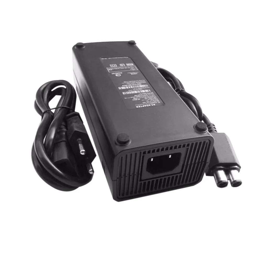 

New AC 100-240V Adapter Power Supply Charger EU Plug Cable for XBOX 360 Slim Ideal Replacement Charger With LED Indicator Light