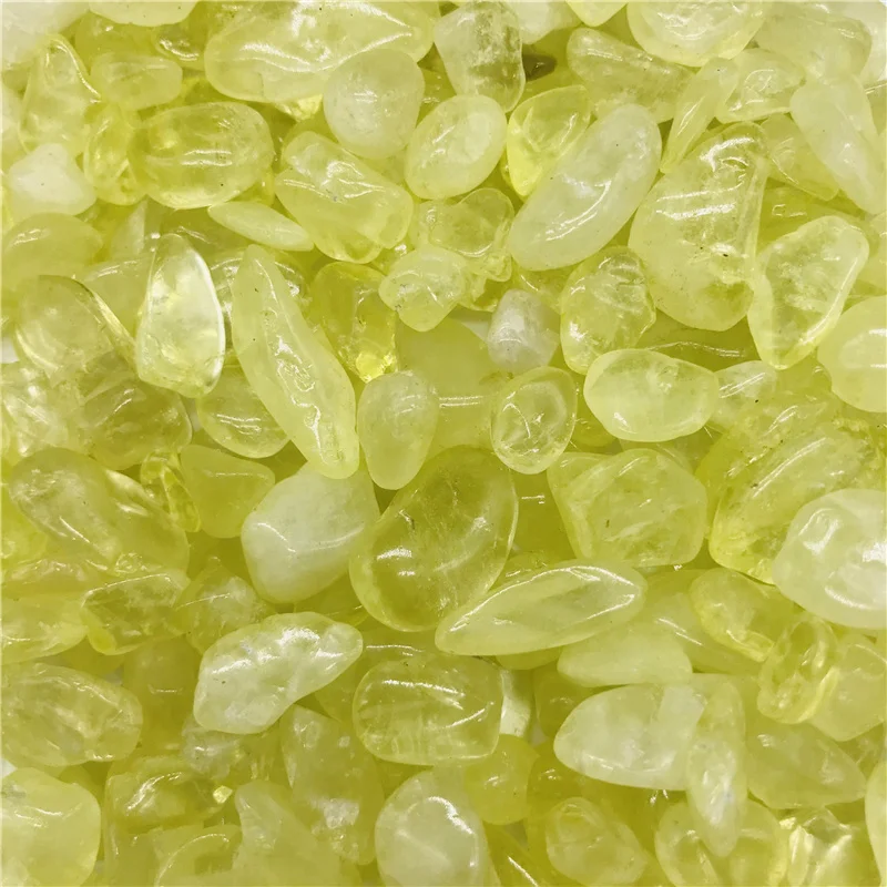 

Natural Lemon Citrine Gravel Yellow Quartz Crystal Stone Polished Specimen Natural Stones and Minerals